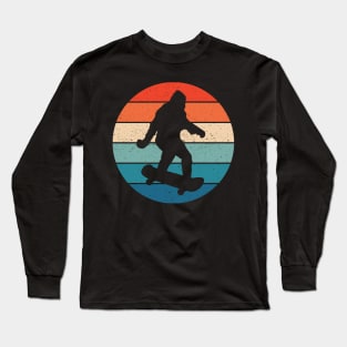 Bigfoot Skateboard Vintage Sasquatch Long Sleeve T-Shirt